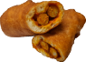 Curry Wurst Lángos gefüllt