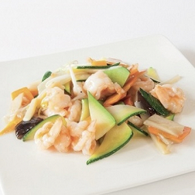 42. Gamberi con Verdure