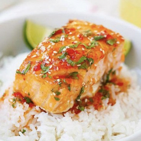 34. Riso con Salmone alla Piastra