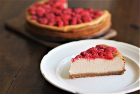 Malinový cheesecake