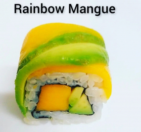 Uramaki Végétarien Rainbow Mangue