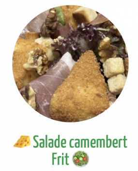 Salade de camembert frit 