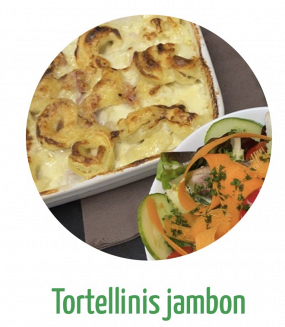 Tortellini jambon et gratiné 