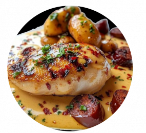 Escalope de poulet au chorizo 