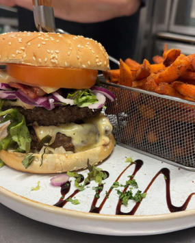 Burger montagnard avec patate douce 