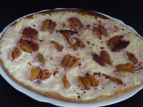Tarte flambée quetsches 