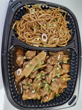 Porc  caramel + nouille 