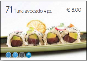 71 Tuna avocado 8 pz.