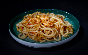 317. Udon con Gamberi