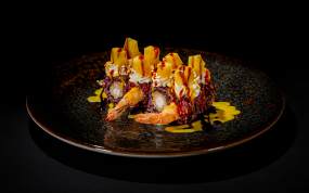 214. Uramaki black mango roll