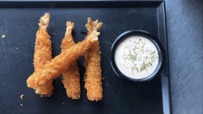 Gebackene Garnelen-Torpedos 