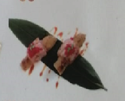 194 SALMONE SCOTTATO AVVOLTO CON TEMPURA DI GAMBERO*