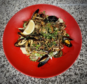 Salade Tiède Calamars et Scampis