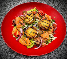Saumon Fumé et Chèvre frit