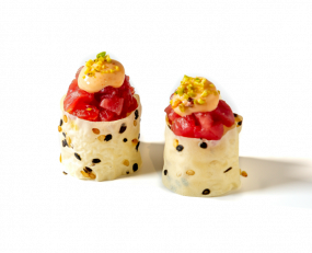 98 Gunkan de Atún Picante, 2 Piezas