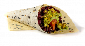 136 Sésamo Negro con Salmón Picante