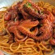 Spaghetti con Polipetti Affogati