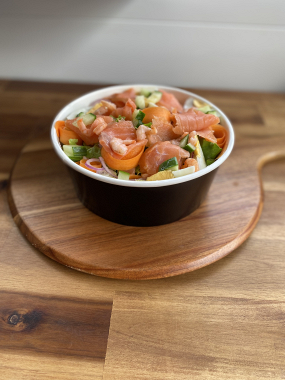 Salade saumon fumé  ,crevettes