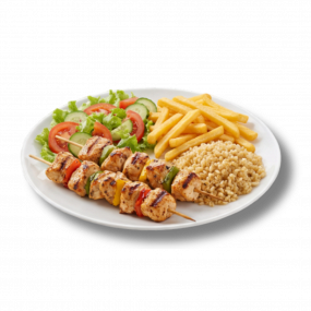 ASSIETTE BROCHETTES DE POULET 