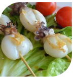 212 Spiedini di seppioline alla griglia