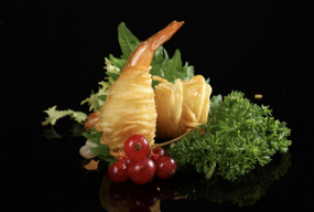 106 Gamberi Avvolti Con Patate Filo