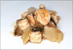 603. Gamberi Funghi e Bambù