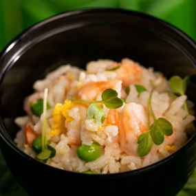 230 Riso con verdure e gamberi