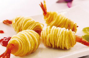1 Gamberi Fritti in Fillo di Patate