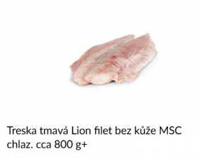 10. TRESKA TMAVÁ FILET CCA 800 G                                                 