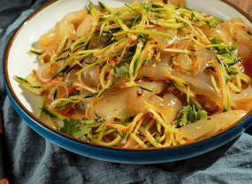 009 Tossed Sweet Potato Vermicelli in Sesame Sauce 东北大拉皮