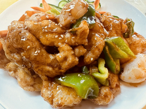 512 Crispy Sweet & Sour Shrimps with Lychee 荔枝锅包虾