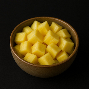 Salade d'ananas frais au couteau