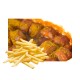 Doppelt Currywurst mit Pommes