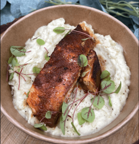 Pavé de saumon & purée