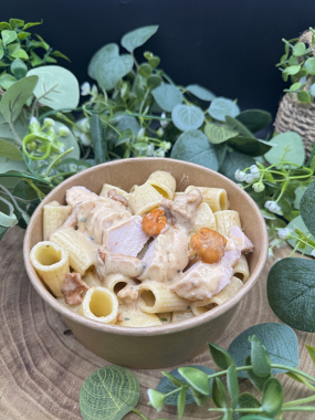 Rigatoni aux girolles et poulet