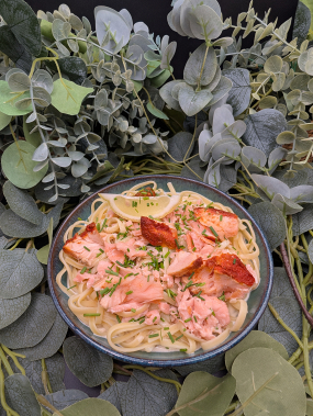 Linguines aux deux saumons