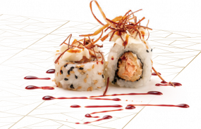 157 URAMAKI SALMONE FRITTO*