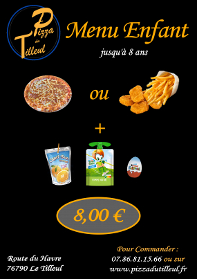 Menu enfants Pizza
