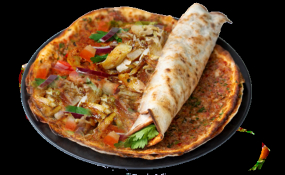 Lahmacun mit Dönerfleisch