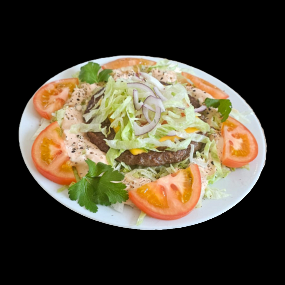 Keto  Burger von Holzkohlegrill