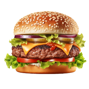 XXL Cheeseburger von Holzlkohlegrill