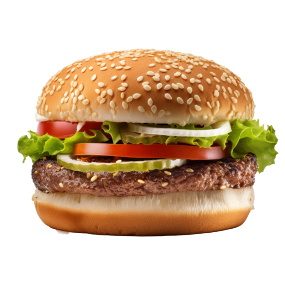 Hamburger von Holzkohlegrill