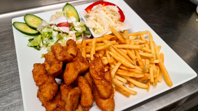 150 g Vyprážané kuracie rezančeky / Rántott csirkemell-falatkák