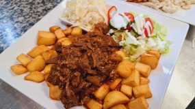 200 g Restovaná pečeň na slanine / Szalonnás resztelt máj