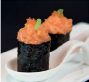 089 Gunkan Salmone   🌶