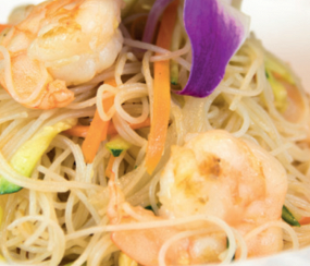 175 Spaghetti di riso con gamberi