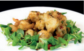 218 Bocconcini di salmone fritto