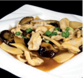 249 Pollo, funghi, bambù e erba cipollina