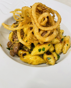 Naše domácí noky s trhaným kachním masem