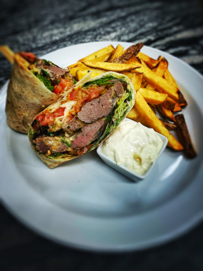 Tortilla plněná hovězím masem